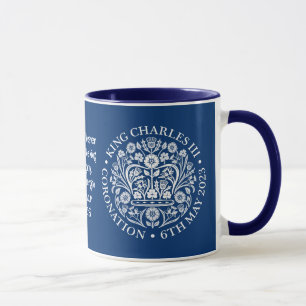 Taza KING CHARLES III CORONACIÓN Azul cristiano