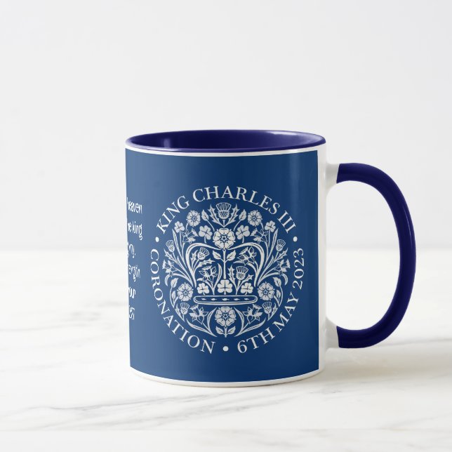 Taza KING CHARLES III CORONACIÓN Azul cristiano (Derecha)