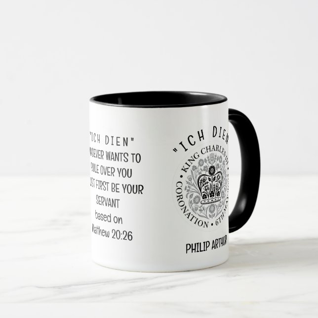Taza KING CHARLES III CORONACIÓN Cristiana (Anverso derecho)