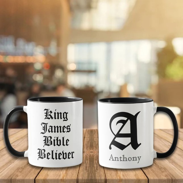 Taza King James Bible Creer nombre personalizado cristi (Subido por el creador)