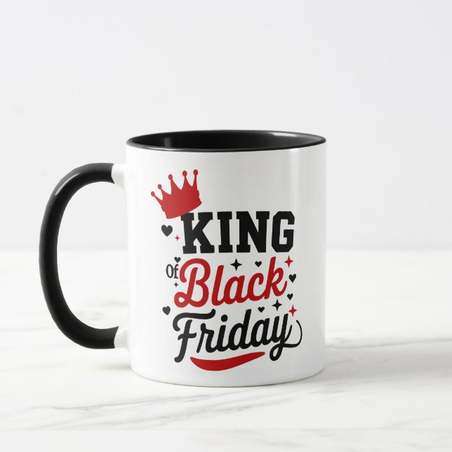 Taza King of Black Friday Crown Typography (Izquierda)