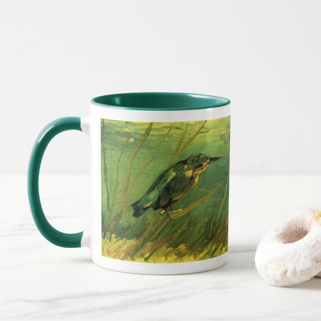 Taza Kingfisher por Vincent van Gogh (Con donut)