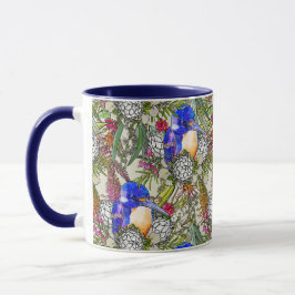 Taza Kingfisher y flores nativas australianas