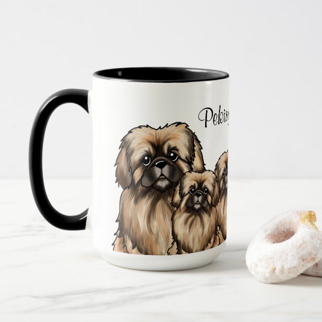 Taza KiniArt Pekingese Mug (Con donut)