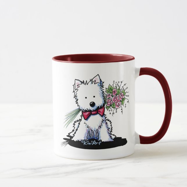 Taza KiniArt Westie Valentine Mug (Derecha)