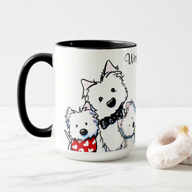 Taza KiniArt Westies Mug (Con donut)