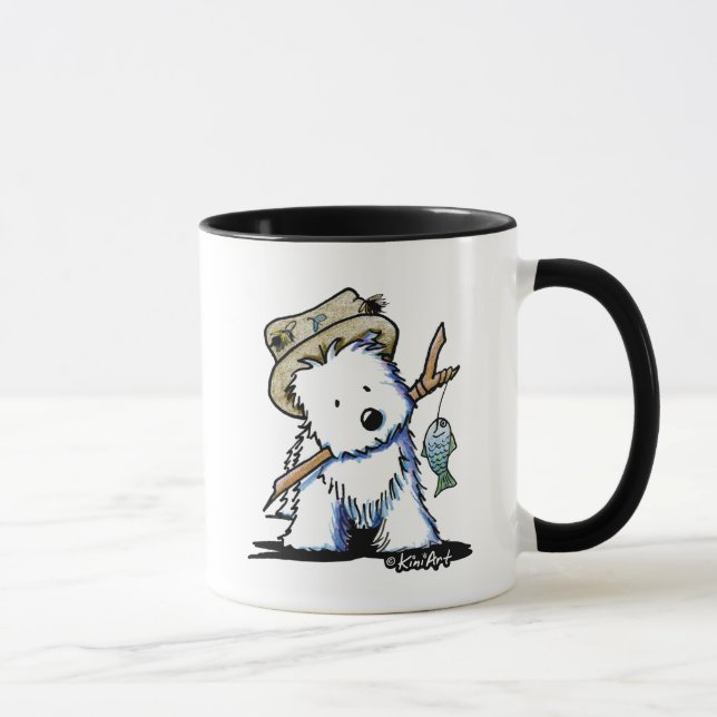 Taza KiniArtFishing Westie Mug (Derecha)