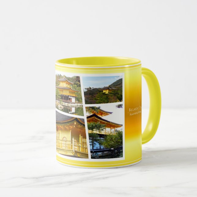Taza Kinkaku-ji (Rokuon-ji) コーヒーマグカップ (Anverso derecho)