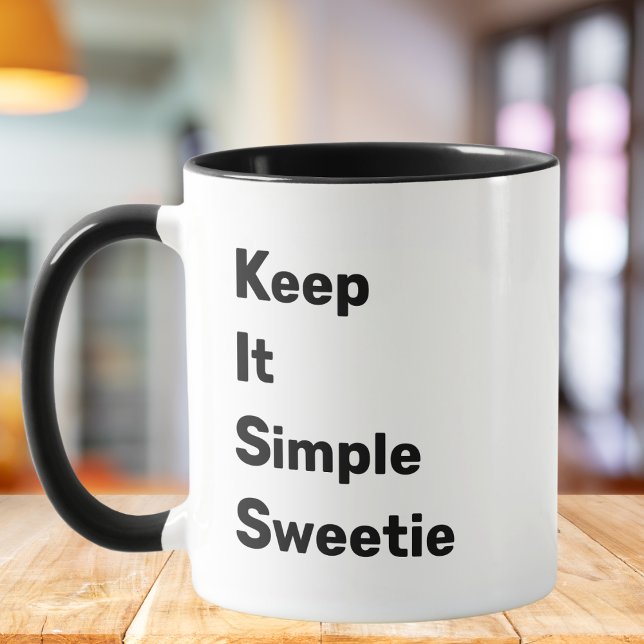 Taza KISS: Mantenlo simple, cariño, Coworker Cita diver (Subido por el creador)