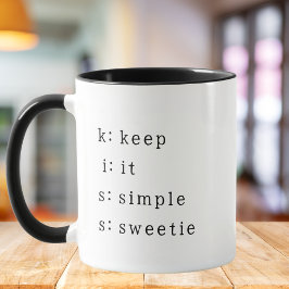 Taza KISS: Mantenlo simple, cariño, Coworker Cita diver