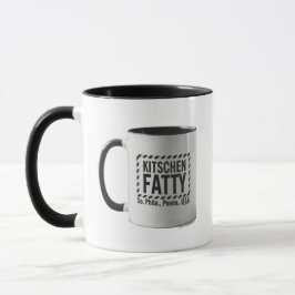 Taza Kitschen Fatty Kitschen Fatty Logo Mug Mug Black