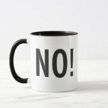 ¡Kitschen Fatty NO! Mug Slick Black