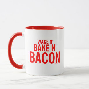 Taza Kitschen Fatty Wake N' Bacon Diner Rojo