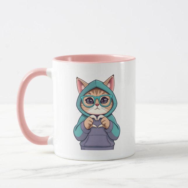 Taza Kitten mandando su amor (Izquierda)