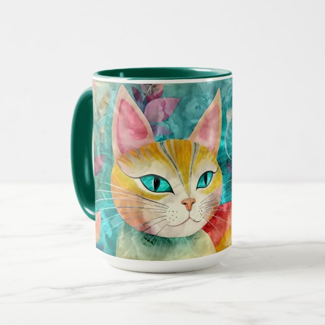 Taza Kitty en el jardín de flores (Anverso izquierdo)