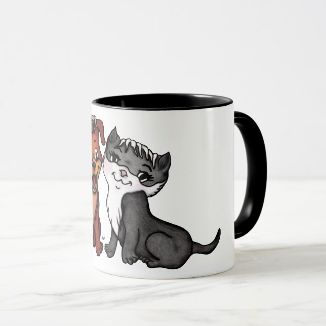 Taza Kitty y Puppy (Anverso derecho)