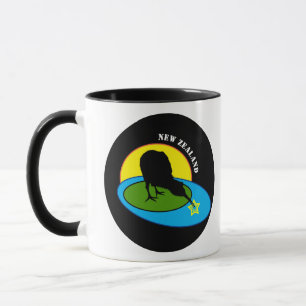 Taza Kiwi - Oficina de Aves y Flores de Nueva Zelanda/C