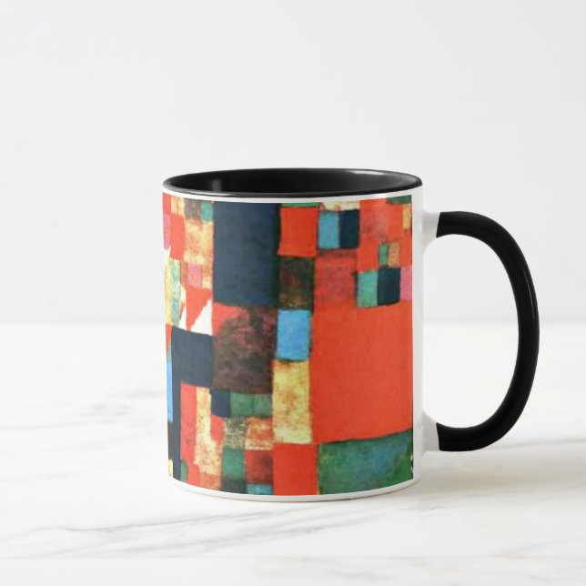 Taza Klee - Imagen de la ciudad con rojo y verde (Derecha)