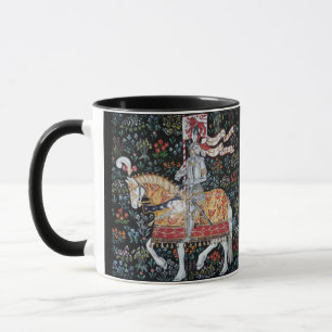 Taza Knight en el tapiz de la mug de caballos Tile Mont