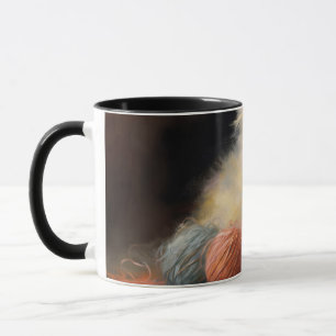 Taza Knit Sucede Naranja Kitten Jugando Con Yarn