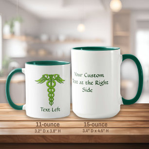Taza Knot Caduceus celta verde