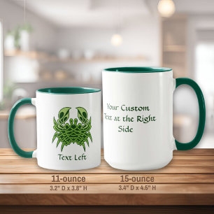 Taza Knot celta de cangrejo verde