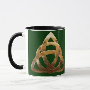 Taza Knot de Trinidad de oro celta