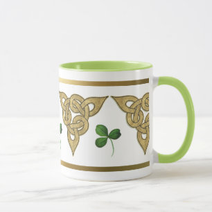 Taza Knotwork irlandés negro