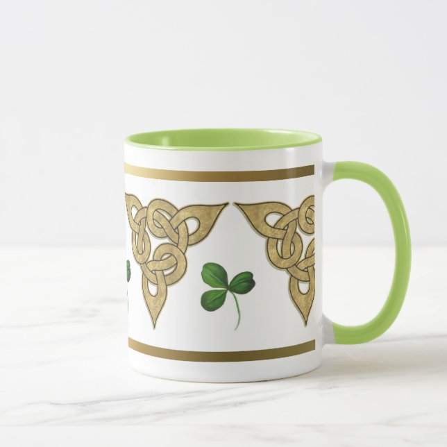 Taza Knotwork irlandés negro (Derecha)