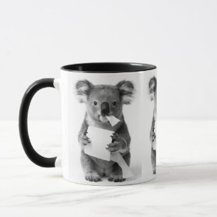 Taza Koala Adorable Estético Sosteniendo Papel Higiénic