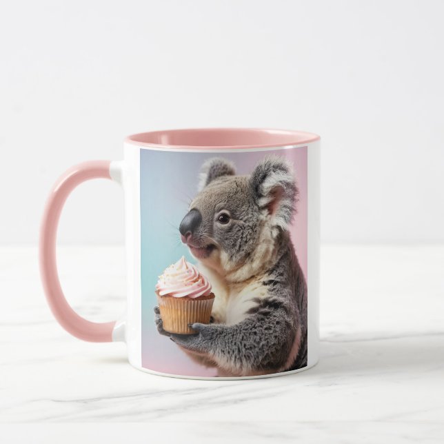 Taza Koala Cubierta Con Gradiente Pastel (Izquierda)