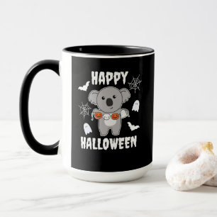 Taza Koala Feliz disfraz de bompkin de Halloween
