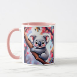 Taza Koala sur une Branche au Printemps Australien.