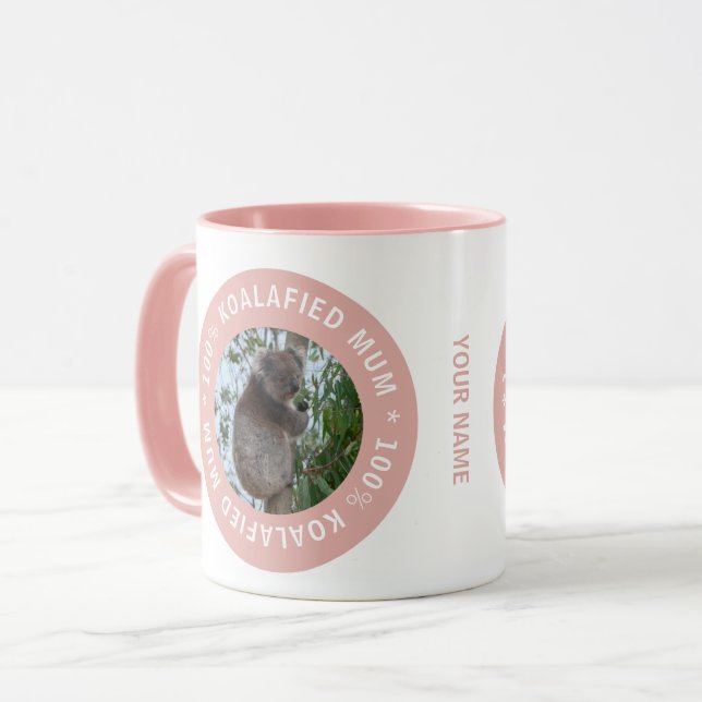 Taza Koalafied Mamá Madre Koala Cute Animal Australia M (Anverso izquierdo)