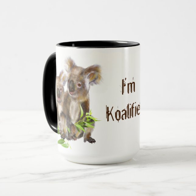 Taza Koalied Cita Diversión Koala Viaje Australiano (Anverso izquierdo)