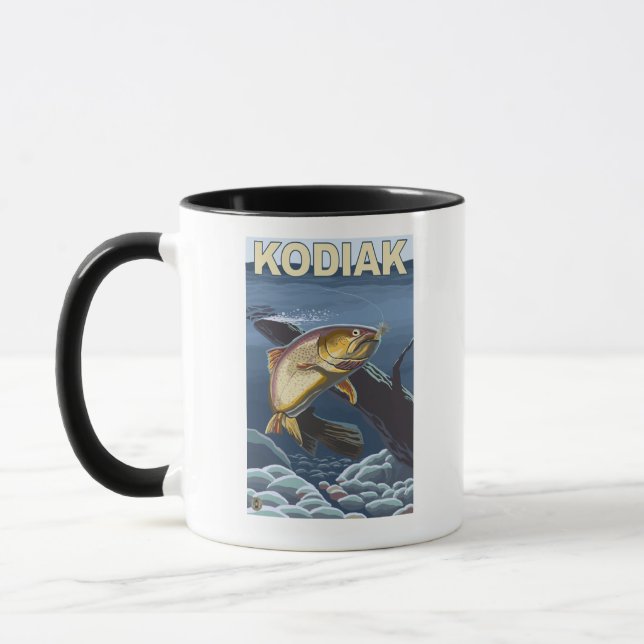 Taza Kodiak, AlaskaCruce de trucha de garganta (Izquierda)