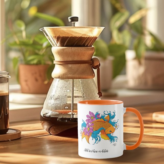 Taza Koi Fish Lotus Cherry Blossoms (Subido por el creador)