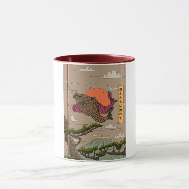 Taza Koinobori Fluye con el Viento (Centro)