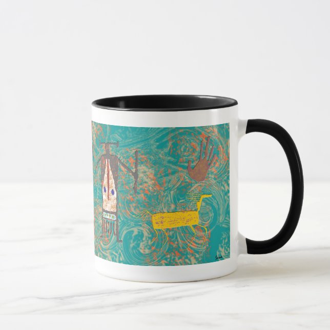 Taza Kokopelli - arte de la roca (Derecha)