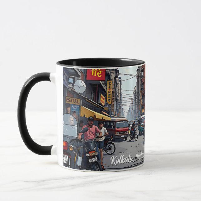 Taza Kolkata, India, centro de Keepsake Souvenir (Izquierda)