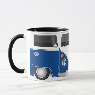 Taza Kombi Azul Marino Retro – Furgoneta Vintage E