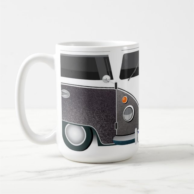 Taza Kombi Gris Vintage – Estilo Retro Industrial  (Izquierda)