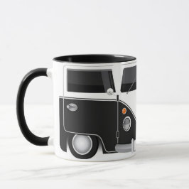 Taza Kombi Negra Retro – Diseño Vintage Elegante p