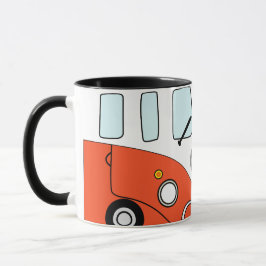 Taza Kombi Roja Vintage – Estilo Hippie Clásico co