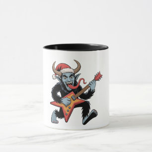 Taza Krampus Guitarra Eléctrica Rock Navideño Espeluzna