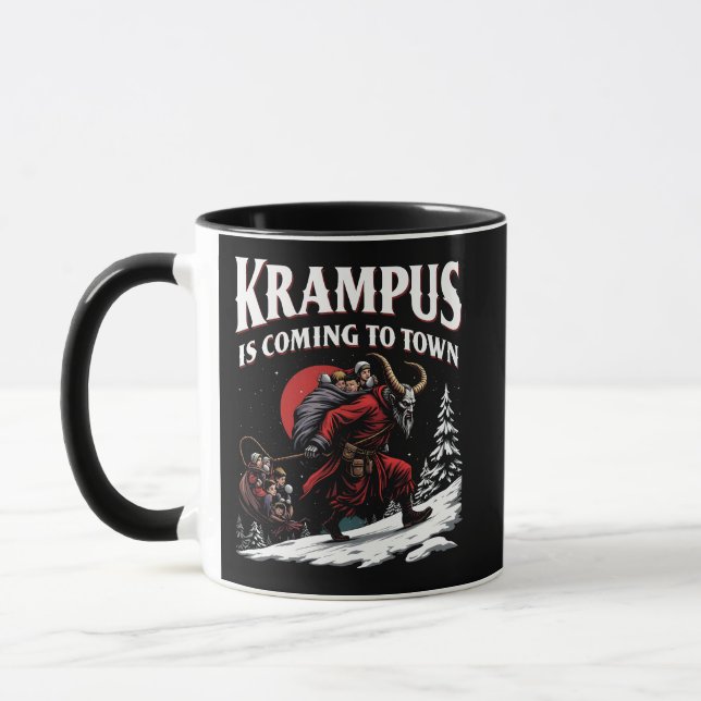 Taza Krampus llega a la ciudad de los Navidades Krampus (Izquierda)