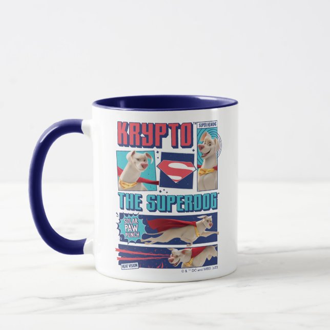 Taza Krypto Los Paneles De Cómic De Superperros (Izquierda)
