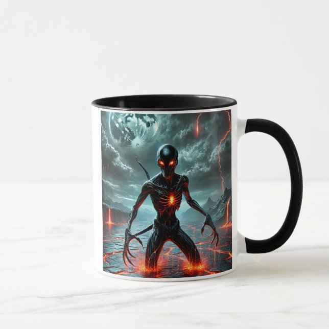 Taza L’être de lave venu d’un autre monde. (Derecha)