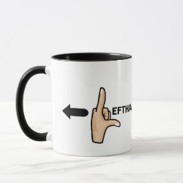 Taza L Mug, gráfico de mano izquierda