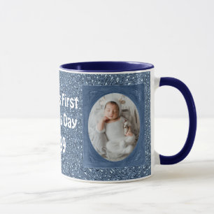 Taza La 1ra foto del bebé del día del padre del papá